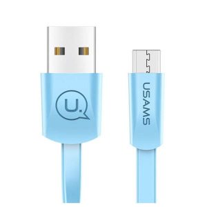 USAMS kábel lapos U2 microUSB 1,2m kék SJ201MIC04 (US-SJ201)