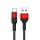 USAMS kábel fonott U5 2A USB-C vörös 1,2m SJ221TC02 (US-SJ221)