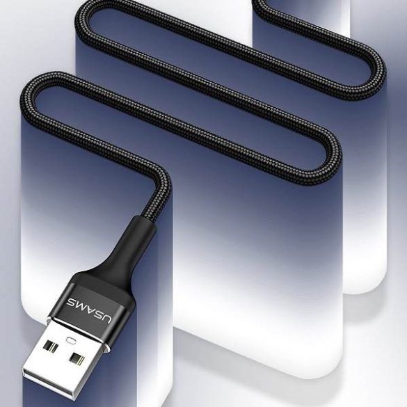 USAMS kábel fonott U5 2A micro USB fekete 1,2m SJ224USB01 (US-SJ224)