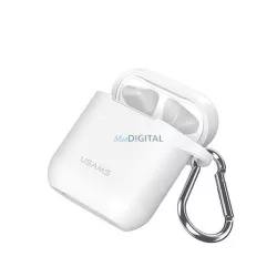 USAMS szilikon védőtok AirPods-hoz (US-BH423) - fehér