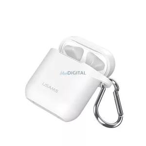 USAMS szilikon védőtok AirPods-hoz (US-BH423) - fehér