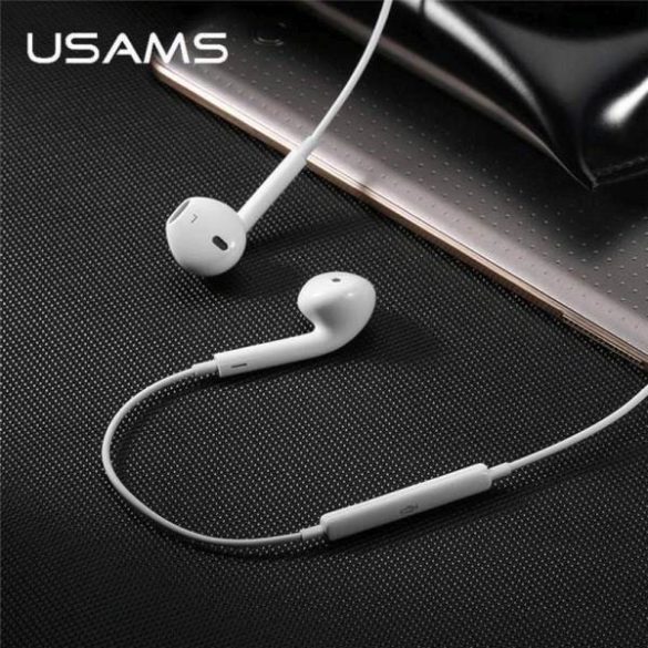 USAMS sztereó fejhallgató EP-24 lightning iPhone 7/8/X/XS/XS/XS Max/XR fehér HSEP2401