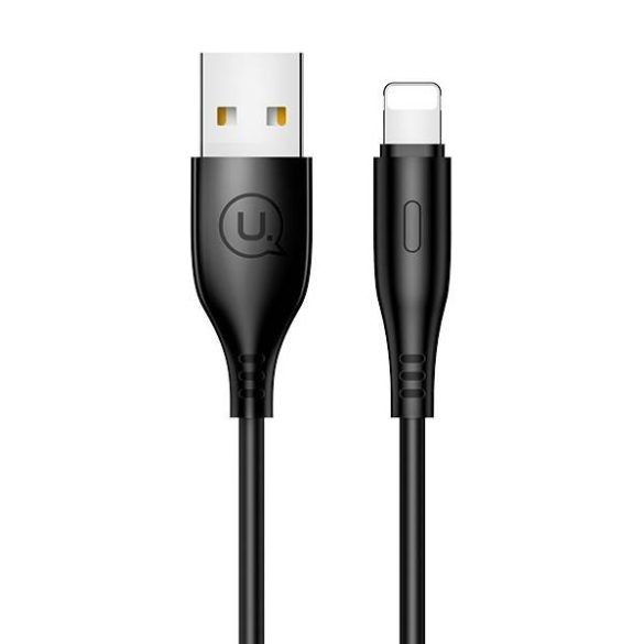 USAMS kábel U18 lightning 2A gyorstöltés 1m fekete SJ266USB01 (US-SJ266)