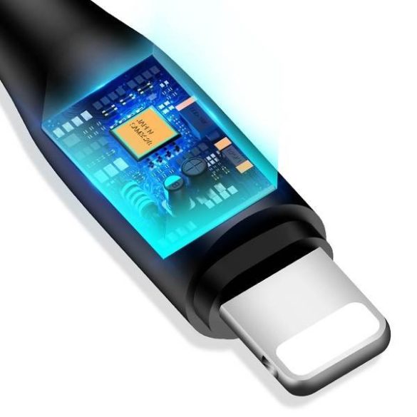 USAMS kábel U18 lightning 2A gyorstöltés 1m fekete SJ266USB01 (US-SJ266)