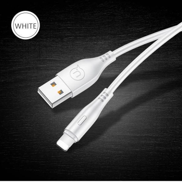 USAMS kábel U18 lightning 2A gyorstöltés 1m fehér SJ266USB02 (US-SJ266)