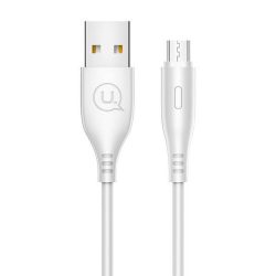   USAMS kábel U18 microUSB 2A gyorstöltés 1m fehér SJ268USB02 (US-SJ268)