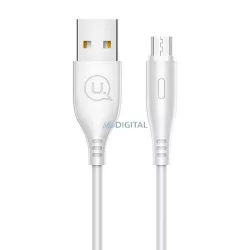   USAMS kábel U18 microUSB 2A gyorstöltés 1m fehér SJ268USB02 (US-SJ268)