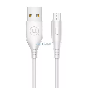 USAMS kábel U18 microUSB 2A gyorstöltés 1m fehér SJ268USB02 (US-SJ268)