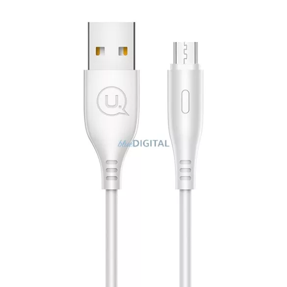 USAMS kábel U18 microUSB 2A gyorstöltés 1m fehér SJ268USB02 (US-SJ268)