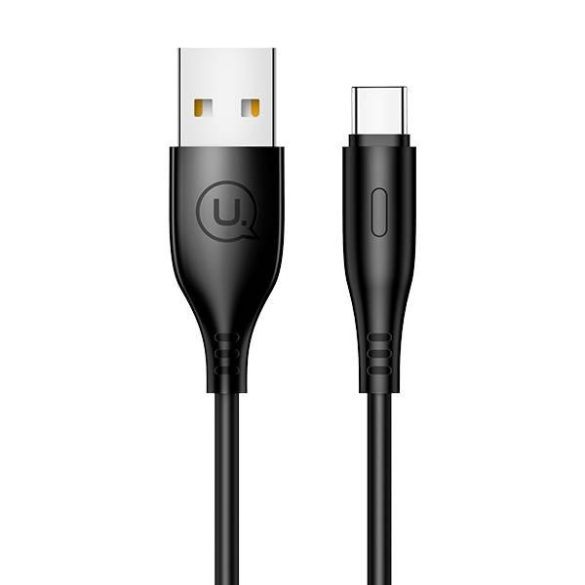 USAMS kábel U18 USB-C 2A gyorstöltés 1m fekete SJ267USB01 (US-SJ267)