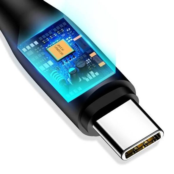 USAMS kábel U18 USB-C 2A gyorstöltés 1m fekete SJ267USB01 (US-SJ267)