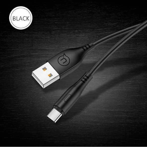 USAMS kábel U18 USB-C 2A gyorstöltés 1m fekete SJ267USB01 (US-SJ267)