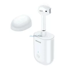   USAMS Bluetooth 5.0 Headset LB sorozat + dokkolóállomás fehér BHULB01 (US-LB001)
