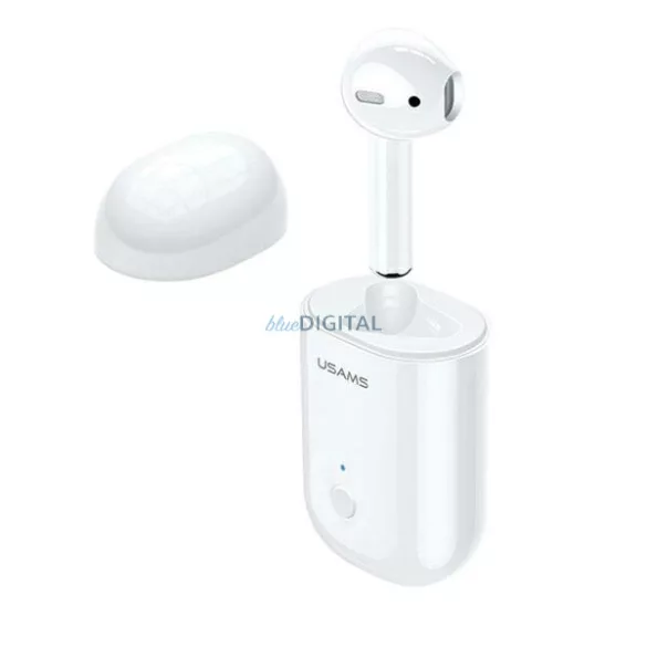 USAMS Bluetooth 5.0 Headset LB sorozat + dokkolóállomás fehér BHULB01 (US-LB001)