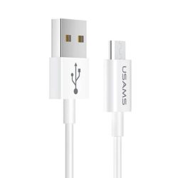  USAMS kábel U23 microUSB 2A gyorstöltés 1m fehér SJ284USB01 (US-SJ284)