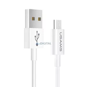 USAMS kábel U23 microUSB 2A gyorstöltés 1m fehér SJ284USB01 (US-SJ284)