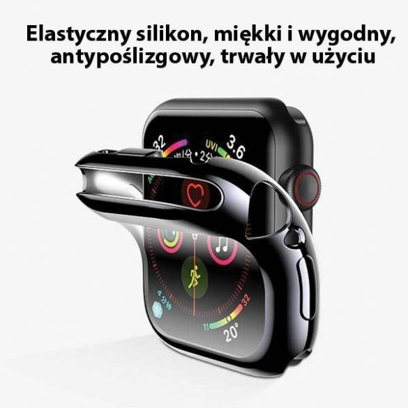 USAMS Tok védőtok Apple Watch 4/5/6/SE 44mm. Fekete