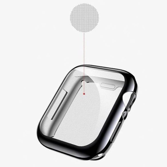 USAMS Tok védőtok Apple Watch 4/5/6/SE 44mm. Fekete