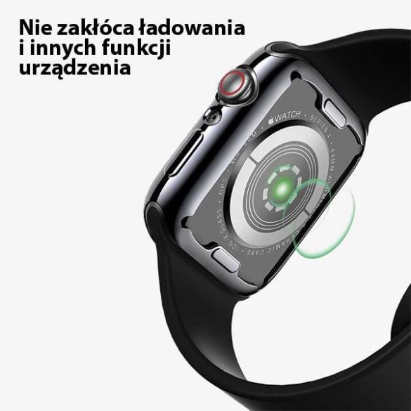 USAMS Tok védőtok Apple Watch 4/5/6/SE 44mm. Fekete