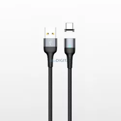   USAMS kábel magnetyczny U28 lightning2.4A Fast Charge 1m pleciony stalowy/tarnish SJ326USB01 (US-SJ326)