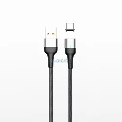   USAMS kábel magnetyczny U28 lightning2.4A Fast Charge 1m pleciony szürke SJ326USB03 (US-SJ326)