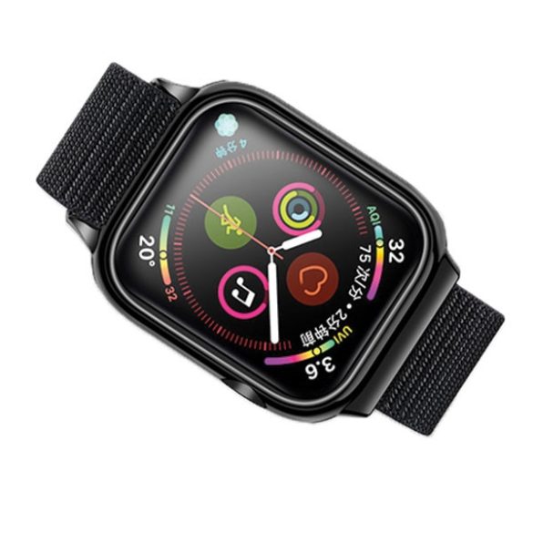 USAMS óraszíj tokkal Apple Watch 4/5/6/7/ SE 44/45mm. fekete ZB74IW1 (US-ZB074)