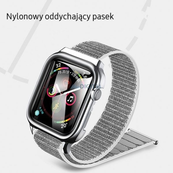 USAMS tok és csereszíj Apple Watch 4/5/6/7/SE 44/45mm - piros