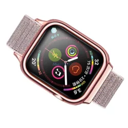   USAMS Apple Watch szíj tokkal 4/5/6/7/SE 44/45mm (US-ZB074) - rozéarany