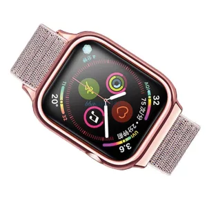 USAMS Apple Watch szíj tokkal 4/5/6/7/SE 44/45mm (US-ZB074) - rozéarany