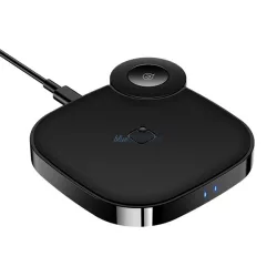   USAMS US-CD89 indukciós töltő 2az1-ben Apple Watch/okostelefon - fekete
