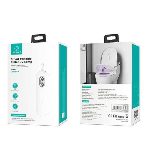 USAMS WC fertőtlenítő lámpa UV-C kézi sterilizátor fehér ZB210XDH01 (US-ZB210)