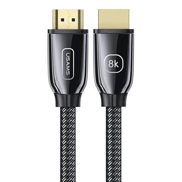 USAMS kábel HDMI - HDMI 2.1 U67 2m 8K fekete Ultra HD SJ497HD01 (US-SJ497)
