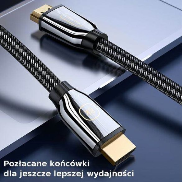 USAMS kábel HDMI - HDMI 2.1 U67 2m 8K fekete Ultra HD SJ497HD01 (US-SJ497)