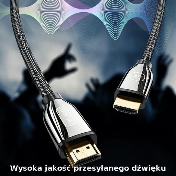 USAMS U67 HDMI - HDMI kábel 5m 8K - fekete