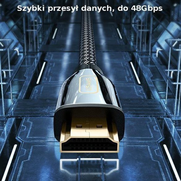 USAMS U67 HDMI - HDMI kábel 5m 8K - fekete