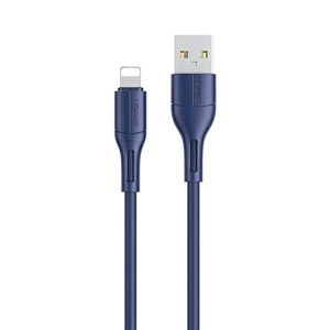 USAMS kábel U68 lightning 2A gyorstöltés 1m kék SJ500USB03 (US-SJ500)