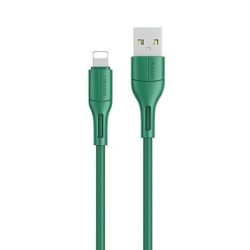   USAMS kábel U68 lightning 2A gyorstöltés 1m zöld SJ500USB04 (US-SJ500)
