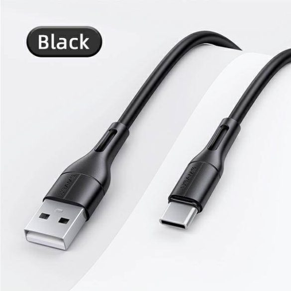 USAMS kábel U68 USB-C 2A gyorstöltés 1m fekete SJ501USB01 (US-SJ501)