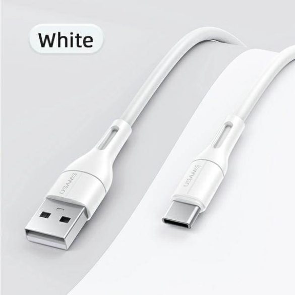 USAMS kábel U68 USB-C 2A gyorstöltés 1m fehér SJ501USB02 (US-SJ501)