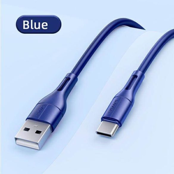 USAMS kábel U68 USB-C 2A gyorstöltés 1m kék SJ501USB03 (US-SJ501)