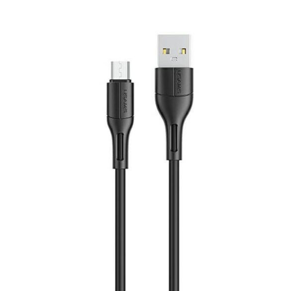 USAMS kábel U68 microUSB 2A gyorstöltés 1m fekete SJ502USB01 (US-SJ502)