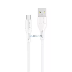   USAMS kábel U68 microUSB 2A gyorstöltés 1m fehér SJ502USB02 (US-SJ502)
