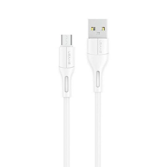 USAMS kábel U68 microUSB 2A gyorstöltés 1m fehér SJ502USB02 (US-SJ502)