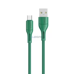   USAMS kábel U68 microUSB 2A gyorstöltés 1m zöld SJ502USB04 (US-SJ502)