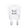 USAMS hálózati töltő 2xUSB T20 2,1 A, kerek (csak a fej), fehér, gyors töltő CC80TC01 (US-CC080)
