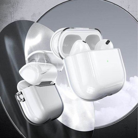 USAMS Tok védőtok AirPods 3 átlátszó fekete tok