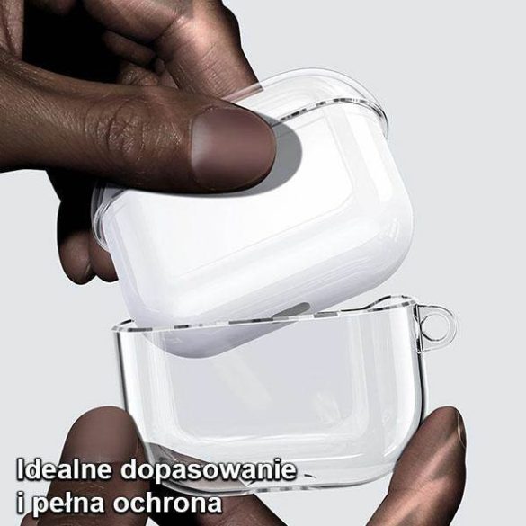 USAMS Tok védőtok AirPods 3 átlátszó fekete tok