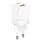USAMS hálózati töltő 1xUSB-C + 1xUSB T43 33 W (csak a fej) PD 3.0 + QC 3.0 gyorstöltés fehér CC144TC02 (US-CC144)