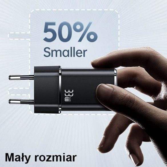 USAMS töltő 1xUSB-C+1xUSB T43 33W (csak fej) PD3.0 +QC3.0 gyorstöltés fehér CC144TC02 (US-CC144)