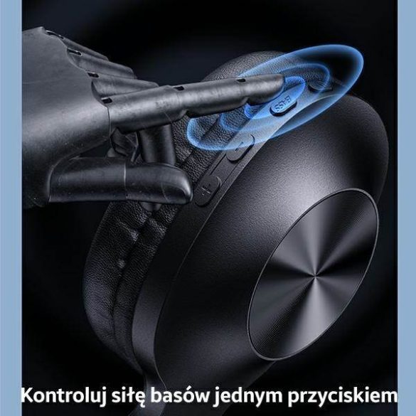 USAMS fejhallgató Bluetooth YX05 E-Join Series fekete TDLYEJ02 kemény tok, 1200mAh